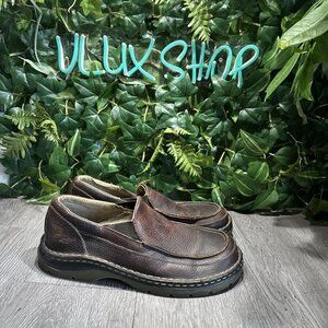 DR.MARTENS Lennon Brown Pebbled Leather Slip-On Loafers Men's Shoes Sz 11 M